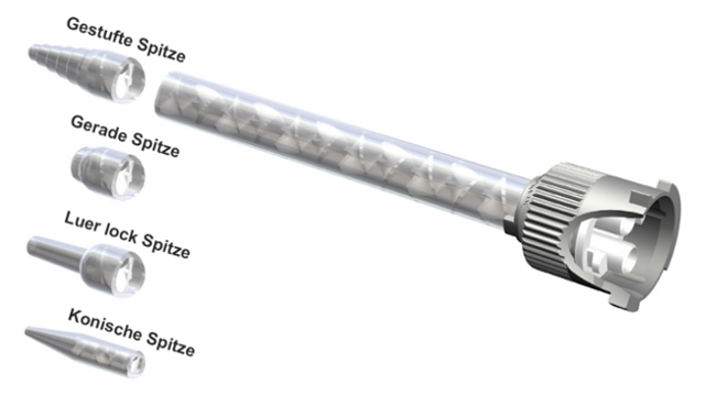 Miscelatore statico B-System, Sulzer Mixpac